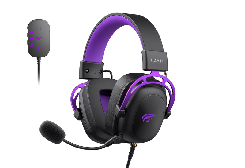 Havit Auriculares H2002C + U Juegos Negro Y Morado