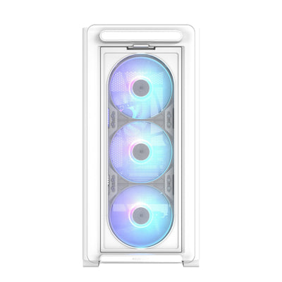 ASUS PC Case A23 Plus Miditower Case Product Features Transparent Panel microATX Miniitx Colour White A23PLUST — image 1