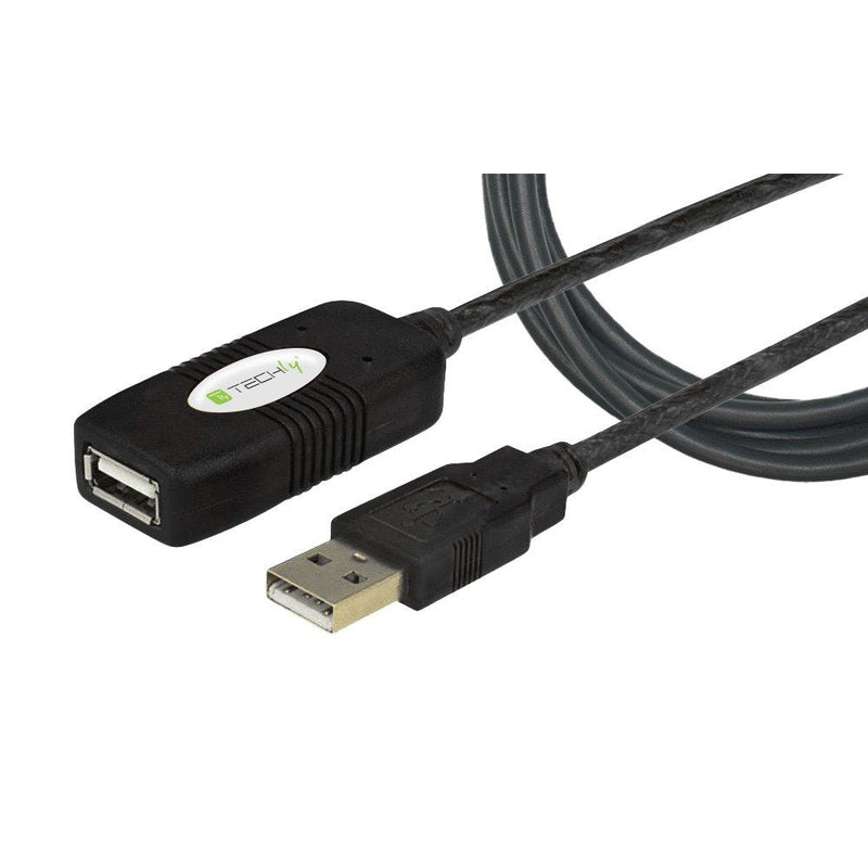 Techly IUSB-REP10TY Cable Extensión Activo USB 2.0 USB-A Male a USB-A Female 10M