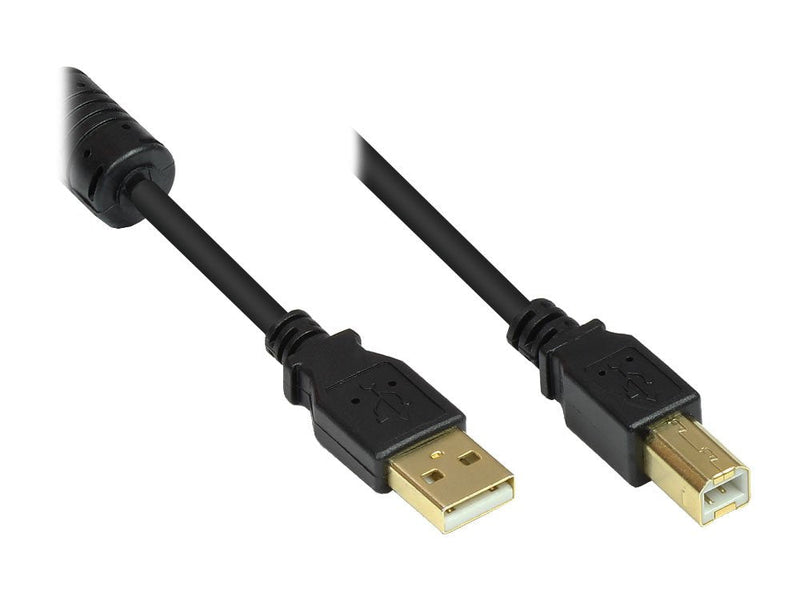 Cable Alcasa GC-M0082 USB 2.0 3M USB a USB B Black