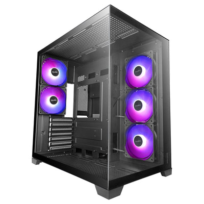 Mars Gaming Box Semitorre ATX Mcvpro ARGB Black Bahías INT:2X3'5/4X2'5/ 1XUSB3.0, 2XUSB2.0/ HD Audio In/Out/ W — image 1
