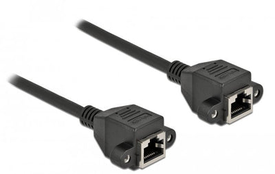 Delock Cable 87008 Network Black 0,5M CAT.6A S/FTP (s-STP) — image 1