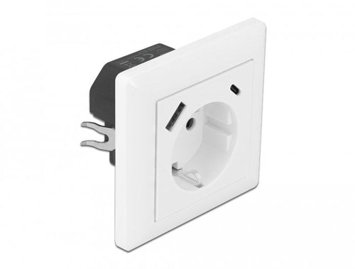 Delock Plug Wall With Dos Ports Charging USB 3,4A, 1 X USB Tipo-a And 1 X USB Type-c™ — image 1