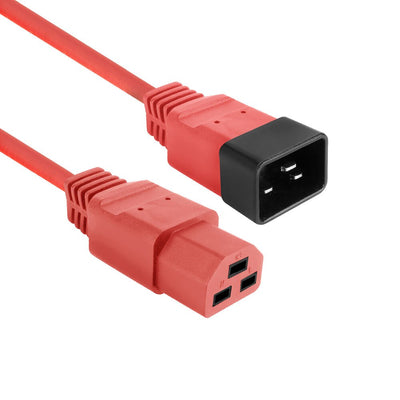 Powercord C20 - C21 IEC60320 Red 2M — image 1