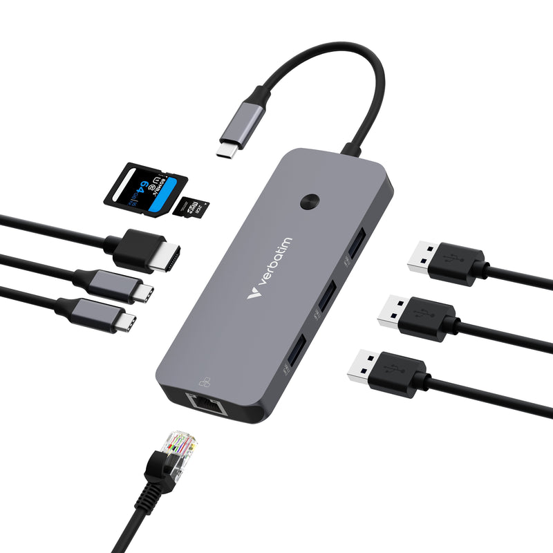 Verbatim Hub USB-C Pro Multiport 9 Port CMH-9 32152