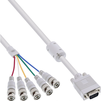 Inline Cable VGA BNC 5X BNC a HD 15 Male 5M — image 1