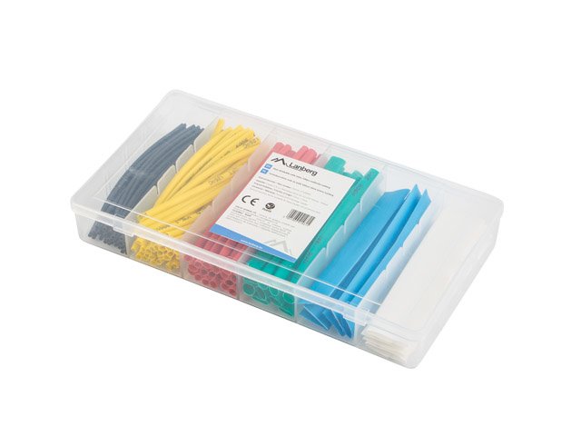 Lanberg 100 Tubos Termorretractiles Multicolour ORG01-ST100MC 100MM Length Diámetros 1.5-13MM