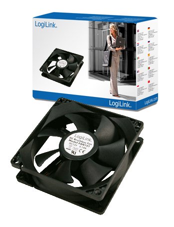Logilink PC Case Cooler Fan 8X8 Black — image 1