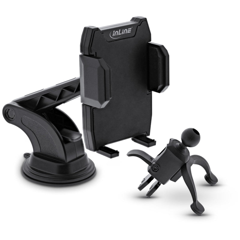 Inline Smartphone Windshield Stand Car With Ventosa Grille Ventilación, One Click Easy Ii, Universal