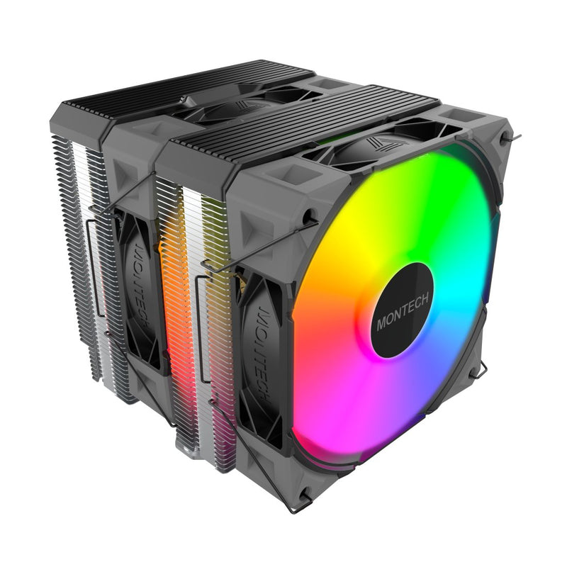 Montech Refrigerador Liquido CPU NX600 Argb, Disipador CPU Black 120MM NX600 ARGB (b)