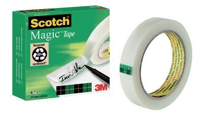 Scotch Magic Tape Adhesiva Invisible 810 Roll 19MM X 66M Box Individual