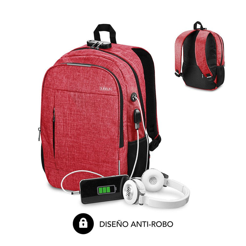 Subblim Backpack Urban Lock 16'' Network