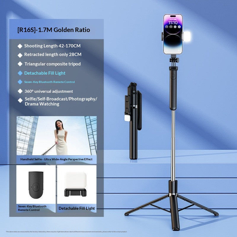 R16 Smartphone Stabilization Selfie Stick With Remote Control Extendable Design  And Built in Tripod Legs