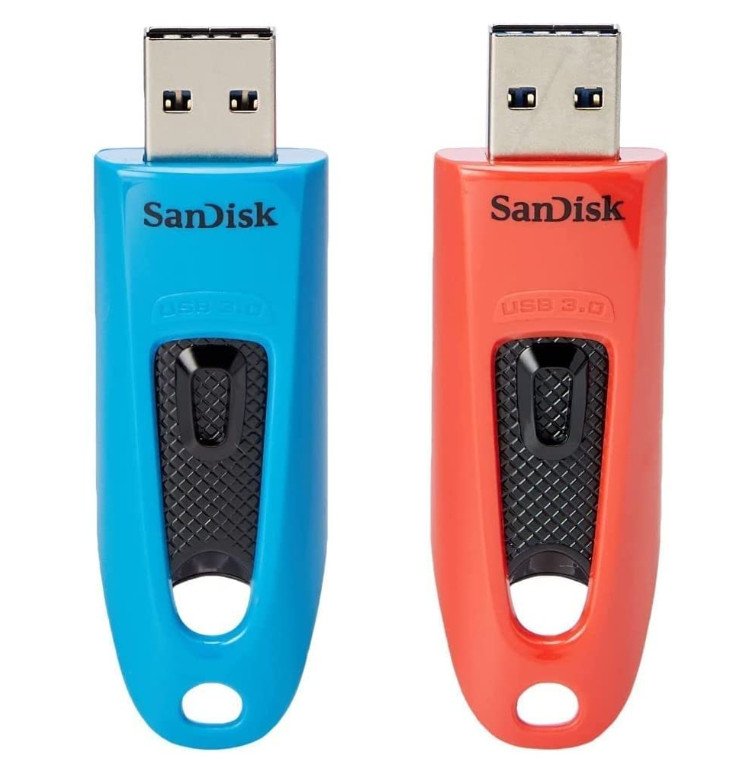 SanDisk Ultra Unit Flash USB 64GB USB 3.0 Blue Red (paquete 2)