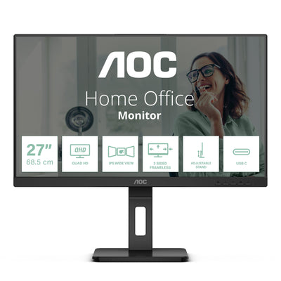 AOC Monitor Q27P3CV 27VA TFT 2560X1440 HDMI DP USB Black — image 1