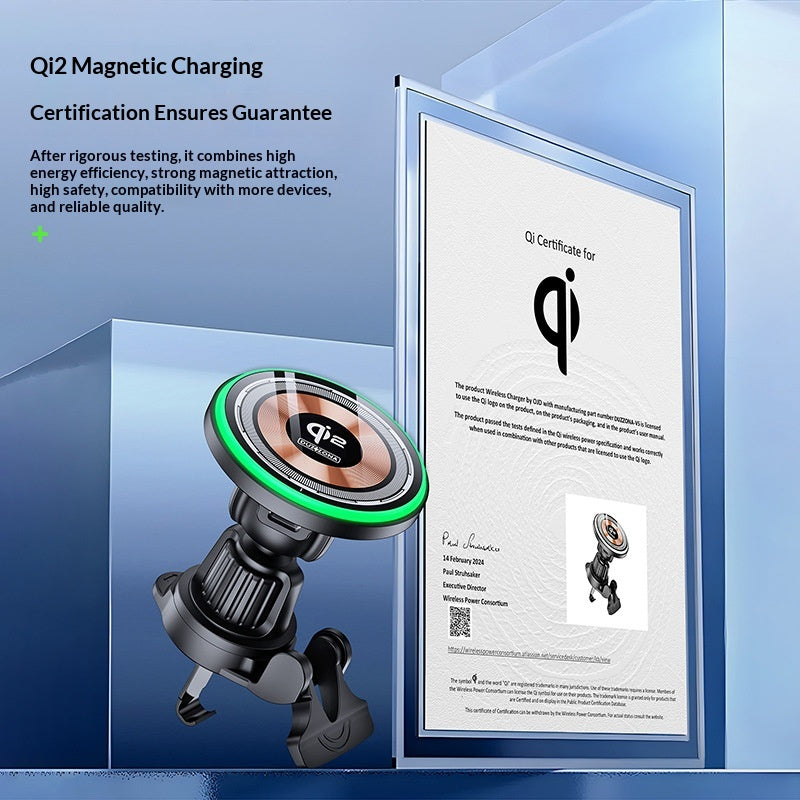 15W Qi2 Magnetic Wireless Car Charger