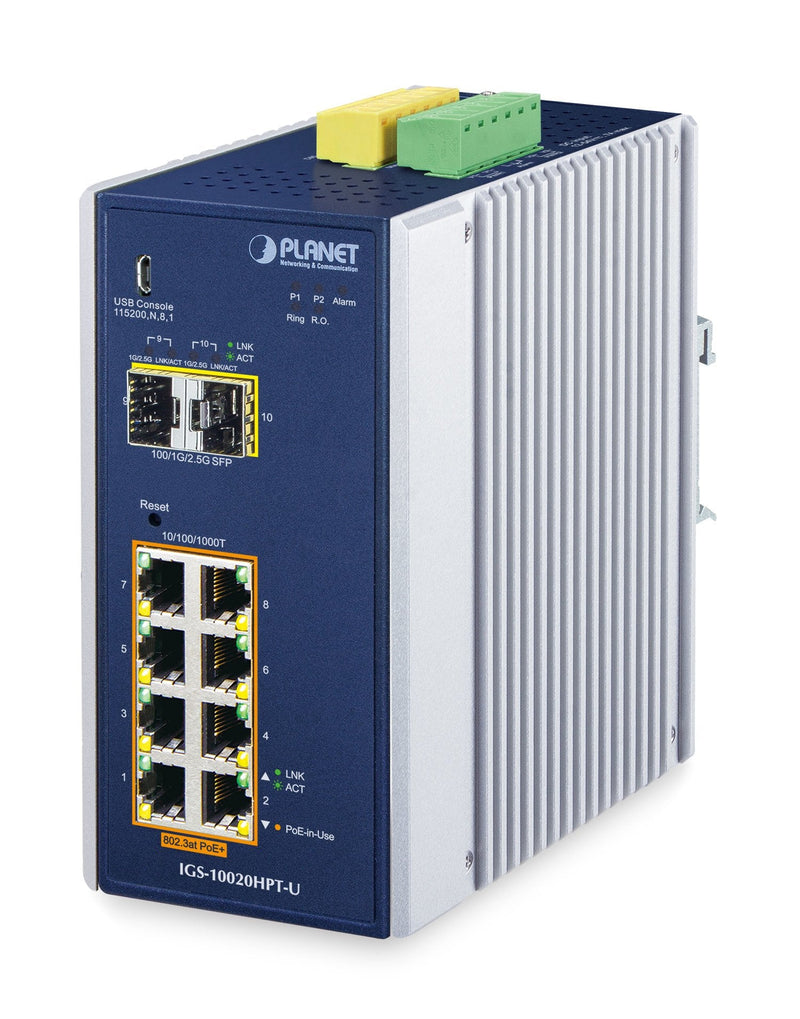 Planet Din-rail L2+/L3 Manageable Gestionado L2 + Gigabit Ethernet (10/100/1000) Energía Sobre Ethernet (PoE)
