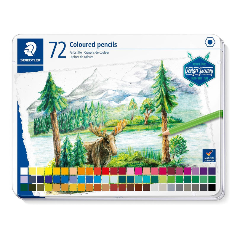 Staedtler Case Metal 72 Pencils Colours Desing Journey Colours Surtidos