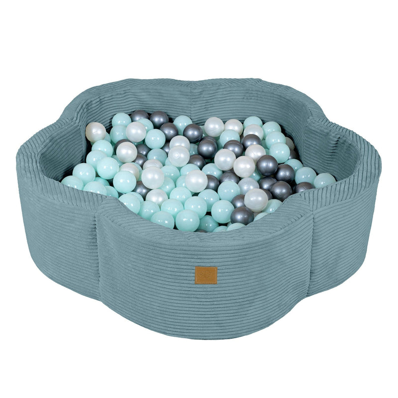 Foam Baby Ball Pit - Aesthetic Turquoise Flower