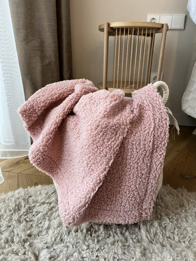 Handmade Bedspread & Blanket Teddy - Dusty Pink
