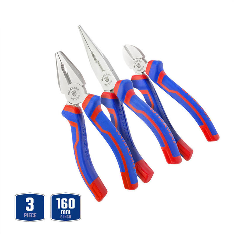 Workpro Set de 3 Pliers 160MM