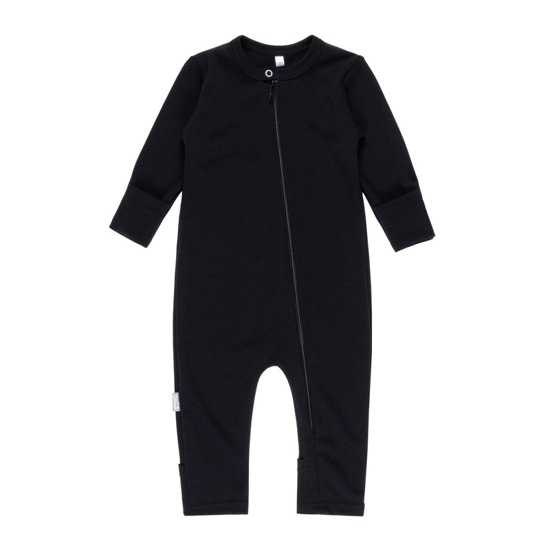 Merino Wool Baby Overall – Black