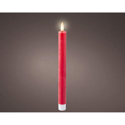 Pack 2 Units Candle LED Colour Red Ø2,2X24,5CM. — image 1