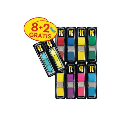 Post-it Index Pack 10 Dispensadores With 35 Marcadores Indice Reposicionables - Forma Rectangular - Colours — image 1