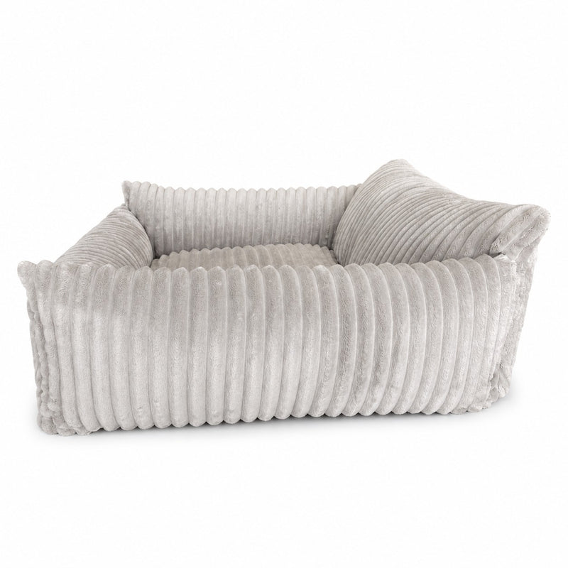 Lodie Corduroy Dog Sofa with Removable Cover – Grey, M
