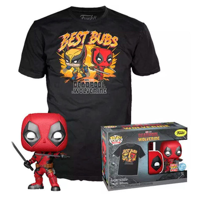 Set Figure Pop & Tee Marvel Deadpool & Wolverine Size M