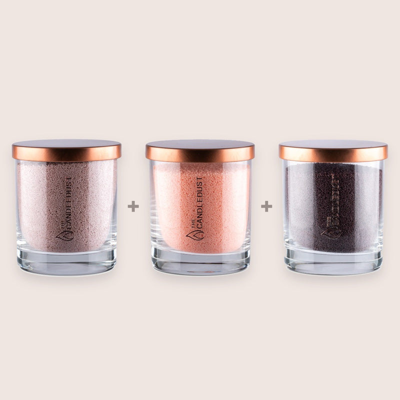Soft Unscented Colour Trio, Nude, Peach, Dark Lilac, 3 × 160g Candles