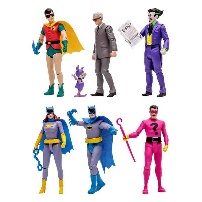 Surtido 6 Figuras Mcfarlane DC Retro Batman 66 15CM