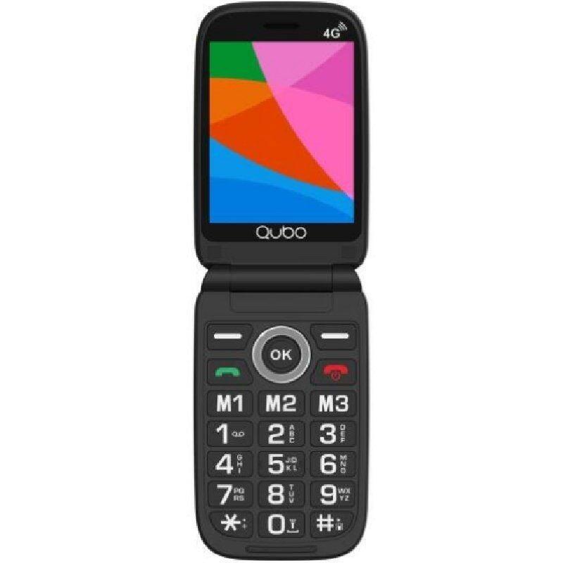 Qubo Phone Mobile Phone X-D340 4G Personas Mayores Black