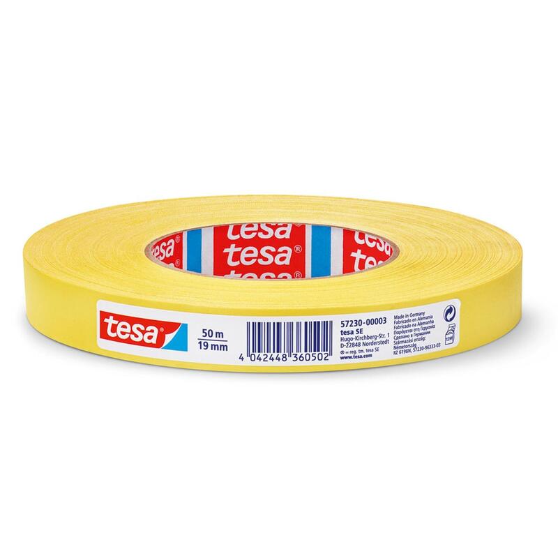 Tesa Tape Fabric - 19MM X 50M - Yellow