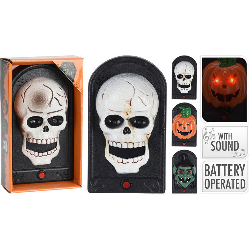 Doorbell Halloween, a Batteries With Sound 3 Modelos. 21X12,5X6CM. Basics